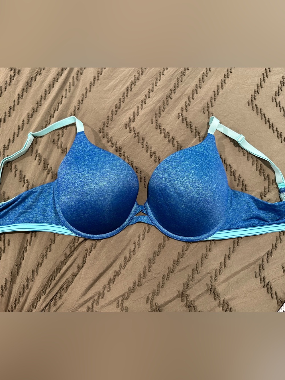 Victoria's Secret Blue Heathered Padded Underwire Bra